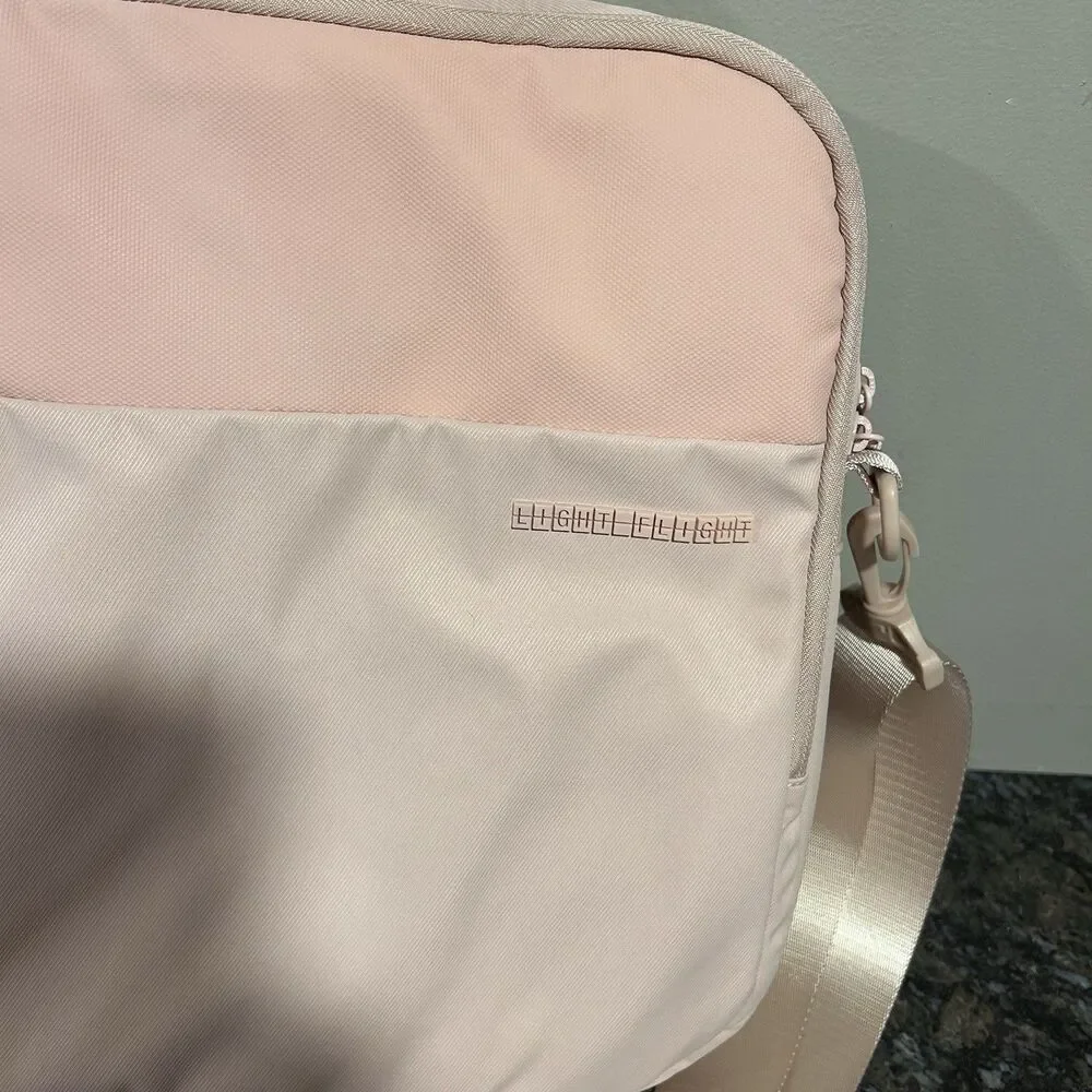 Pink Light Flight Carry on Luggage bag Laptop Case travel RFID
